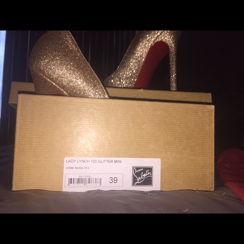 Christian Louboutin Sparkling Gold Heels